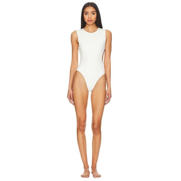 HAIGHT. Mariana One Piece in Off White Small New Womens backless Swimsuit - Picture 2 of 14